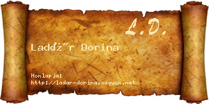Ladár Dorina névjegykártya