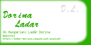 dorina ladar business card