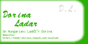 dorina ladar business card